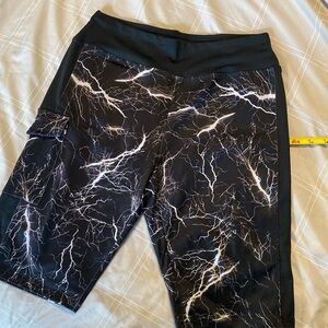 Cute Lightning Athletic Running Shorts with Side Pocket